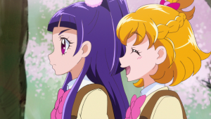 魔法つかいプリキュアみらいとリコが一緒に登校